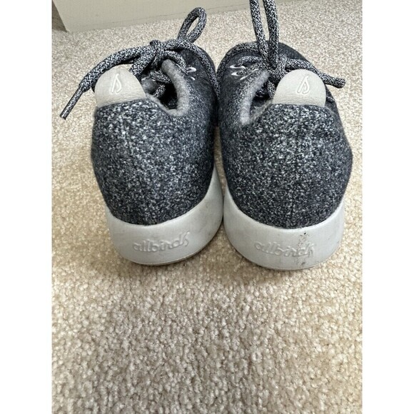 Allbirds Merino Wool Running Sneakers Heather Dark Natural Grey 7 - Picture 4 of 8